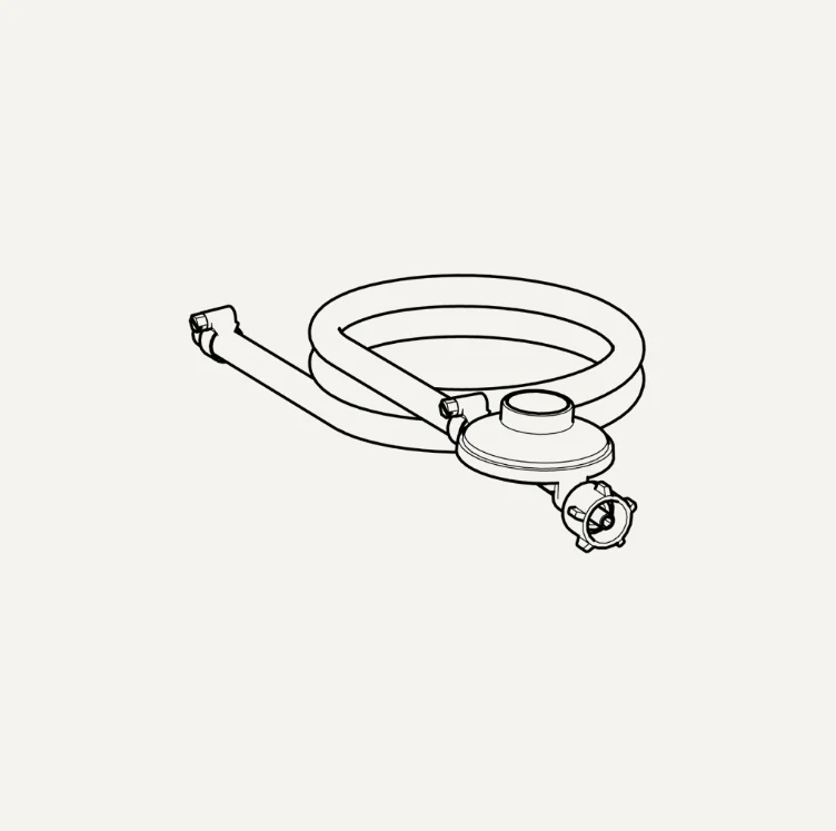 Dome Gen 2 Series Gas Regulator and Hose - DE